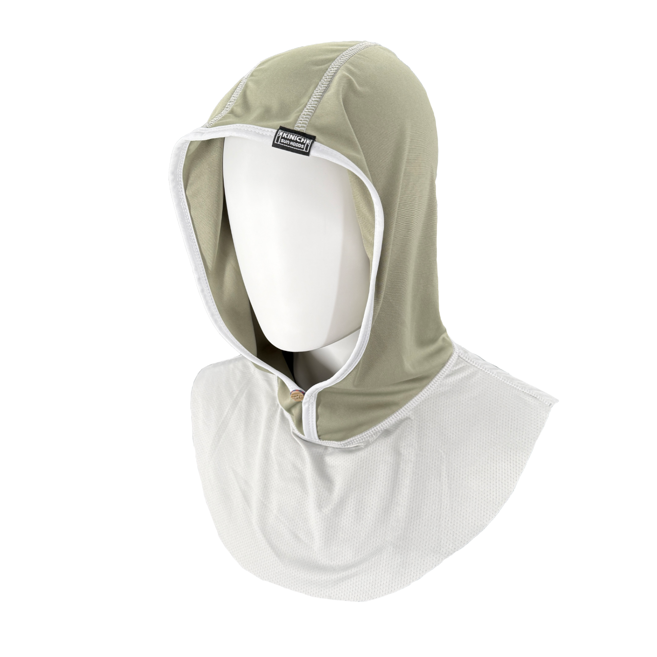 Light Olive and Light grey hood, no background.