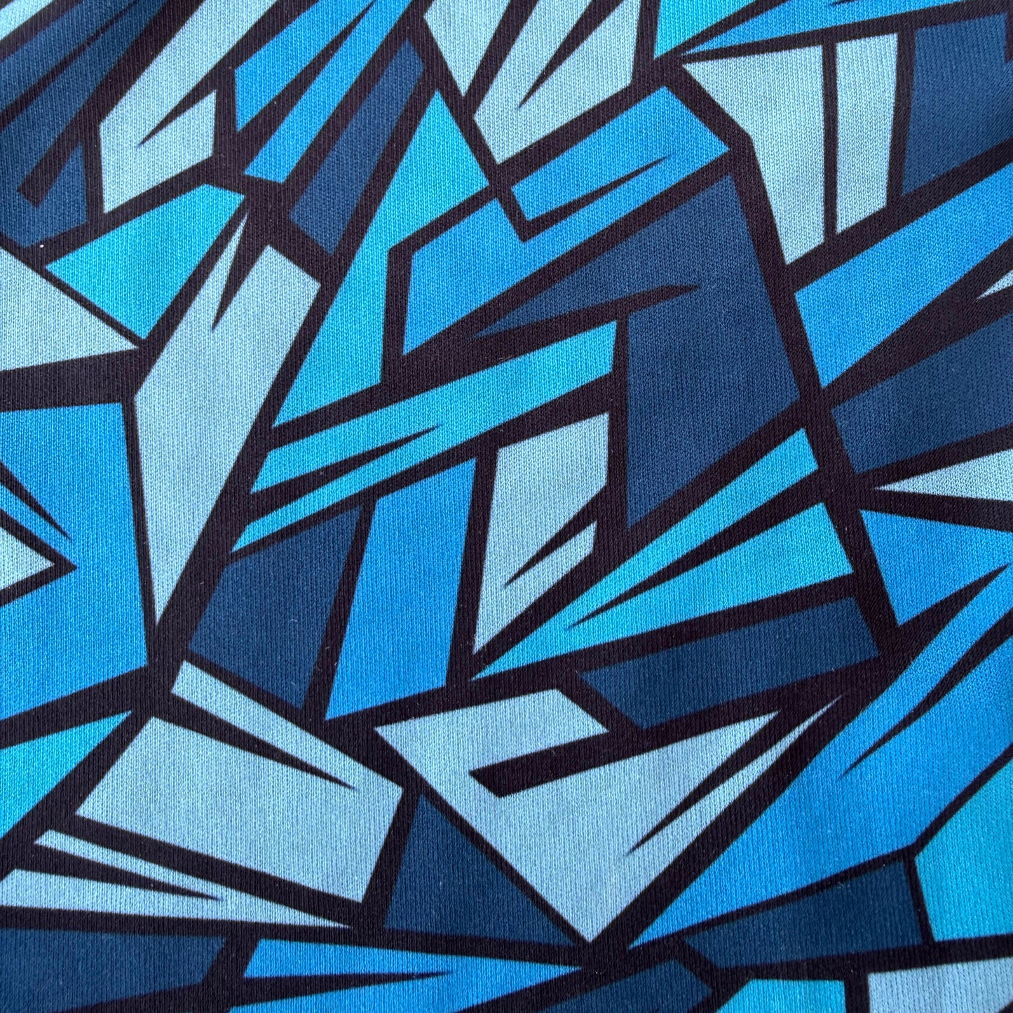 close up image of Shatter Blue Sun Hood design