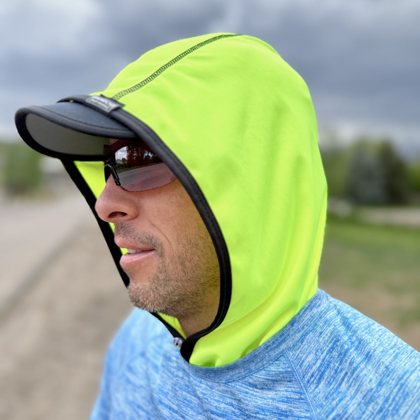 safety yellow sun hoody works with any shirt