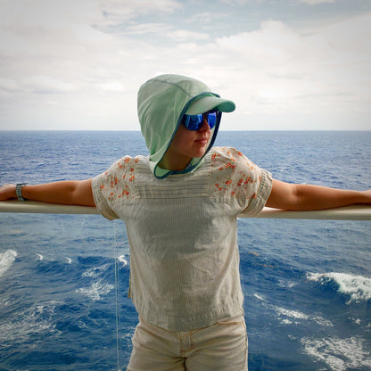 Kinich Sun Hood Aqua Blue UPF sun protection for any shirt