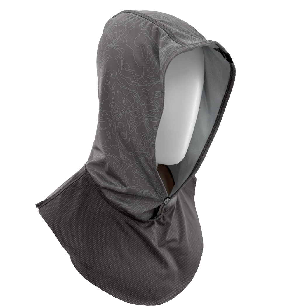 UV Protective Hood—Grey Topo