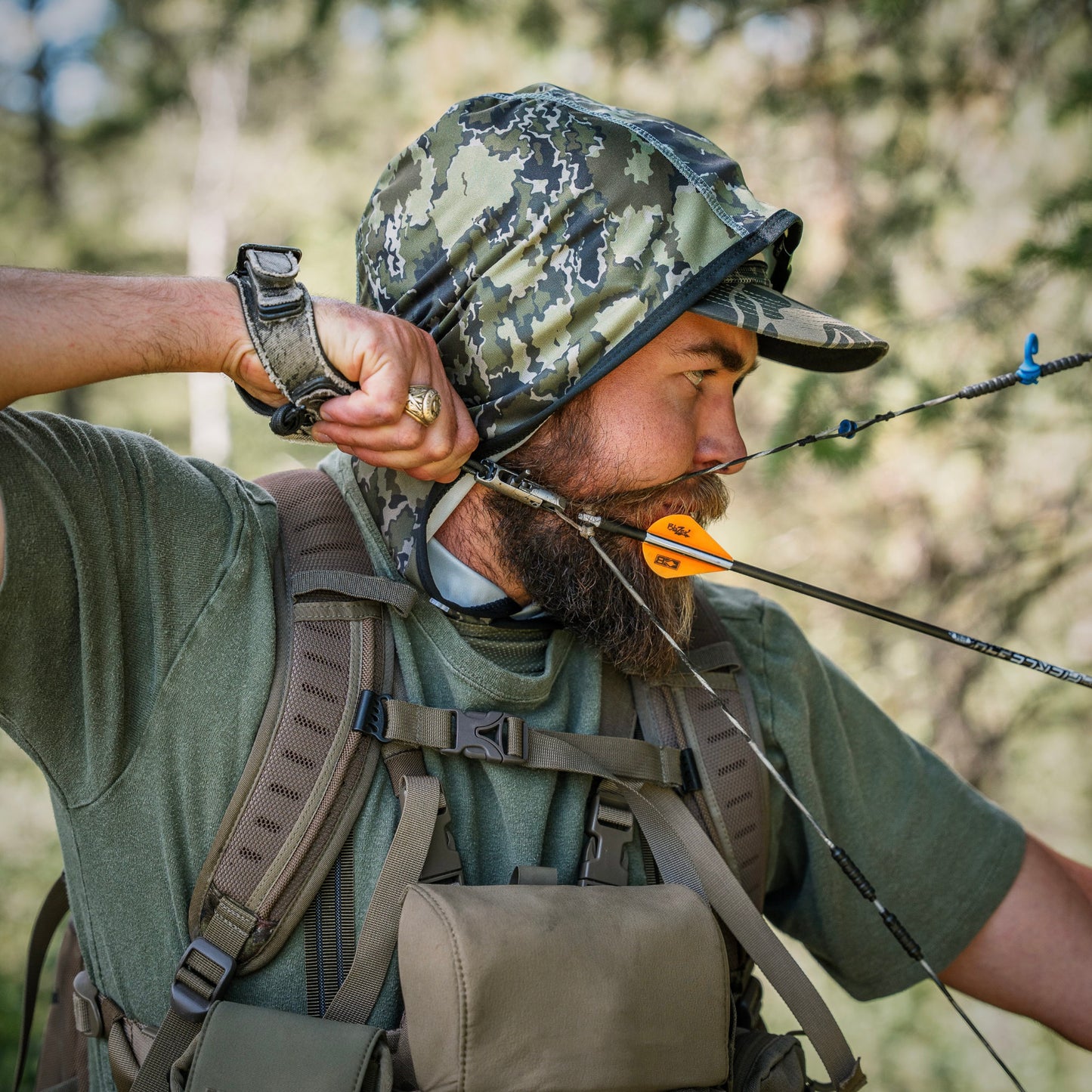 UV Protective Hood—Western Land Camo