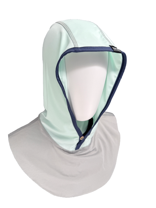 Kinich Sun Hood - UV Protective Hood - Aqua / Indigo