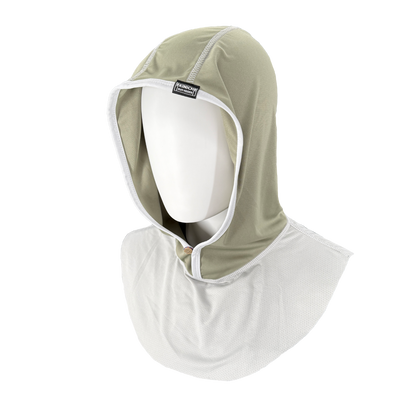 Light Olive and Light grey hood, no background.
