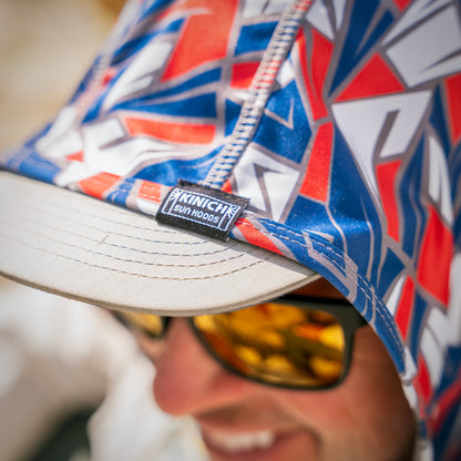 Red, White, and Blue-UV Protective Hood