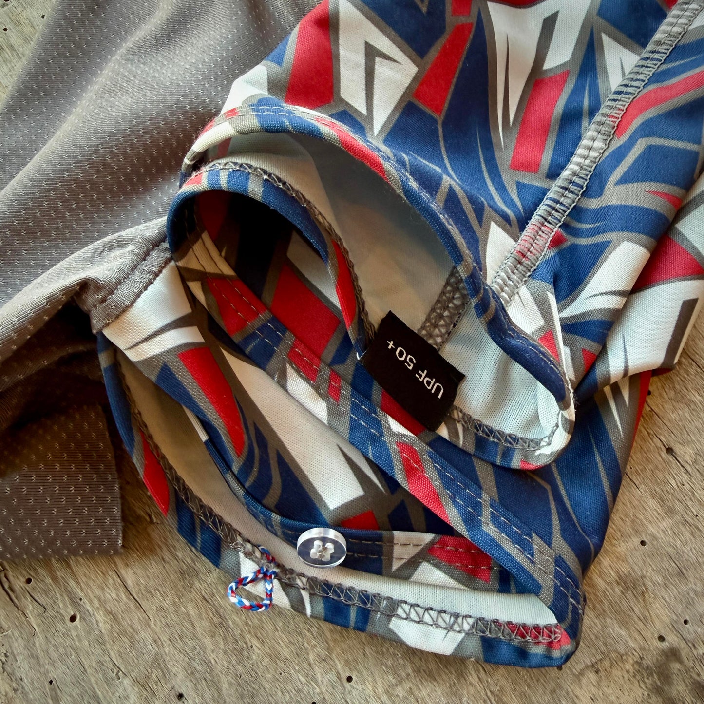Red, White, and Blue-UV Protective Hood