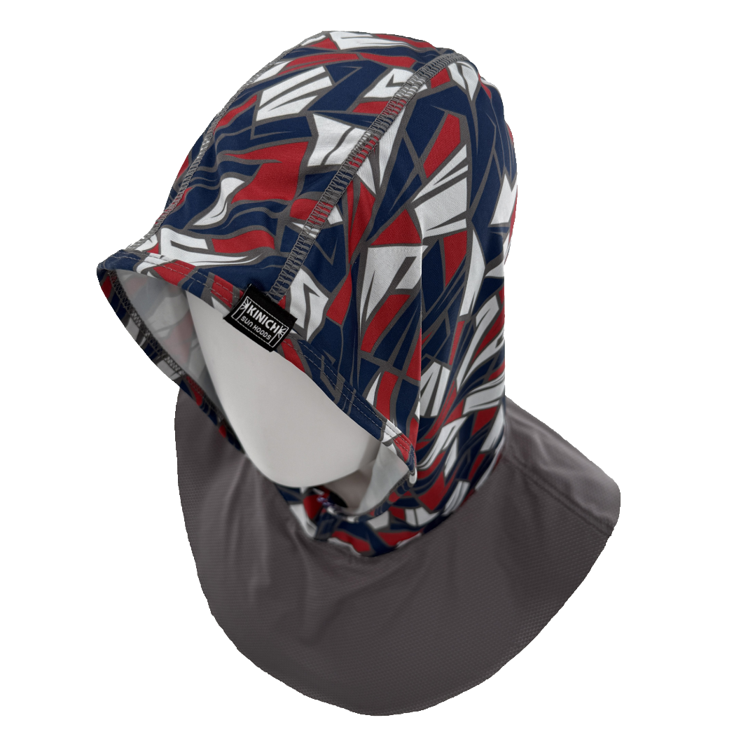 Red, White, and Blue-UV Protective Hood