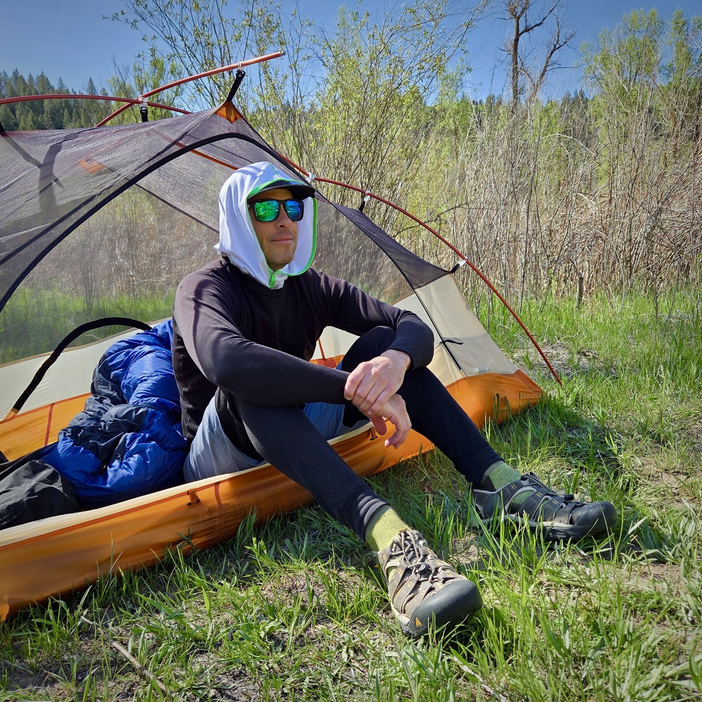 Kinich Sun Hood - UV Protective Hood - White / Scream Green